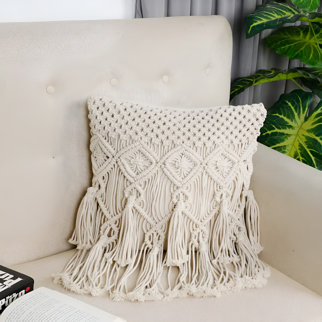 Handmade Cotton Macrame Soft Cushion Cover