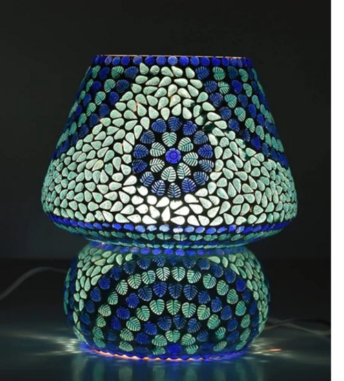 Mosaic Blue & White Table Lamp