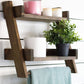 Two-Tier Ladder Shelf with Towel Bar
