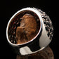 Red Garnet Sterling Silver Sphere Ring - Handmade with 86 Stones