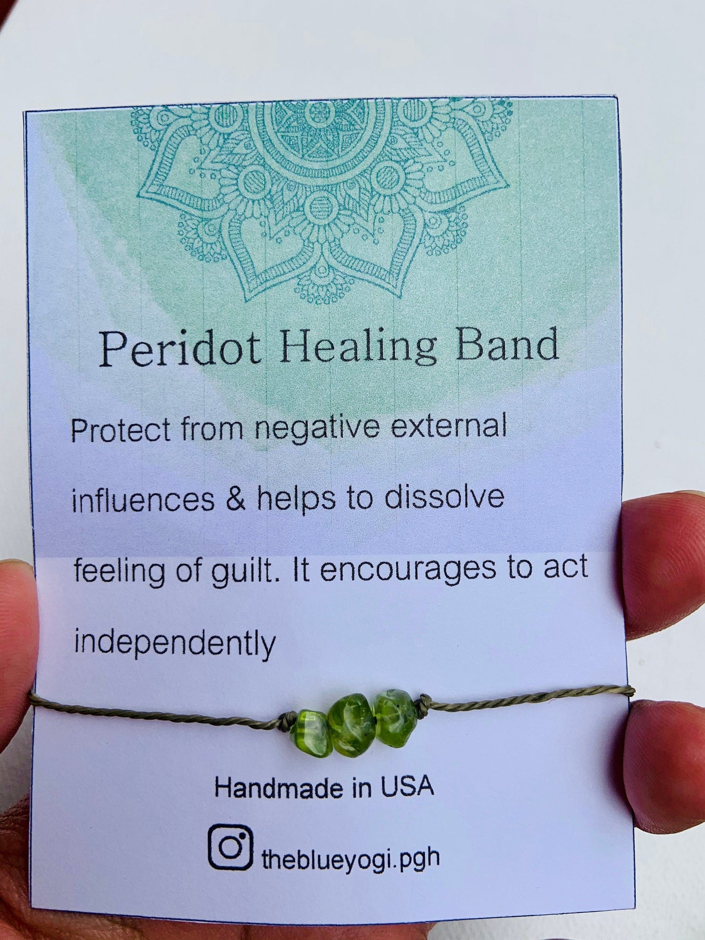 Peridot Gemstone Power Bracelet