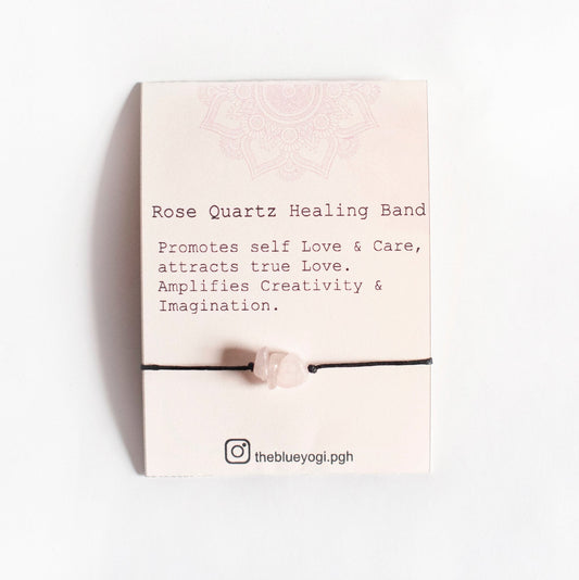 Rose Quartz Gemstone Healing Band