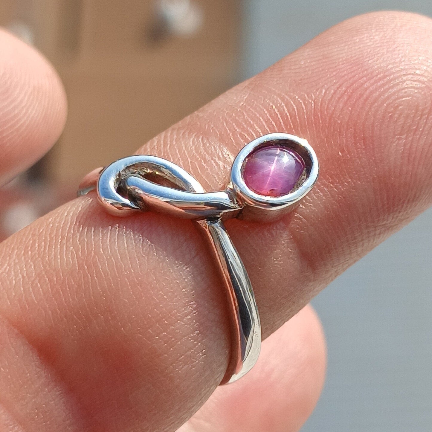 Purple Star Sapphire Ring