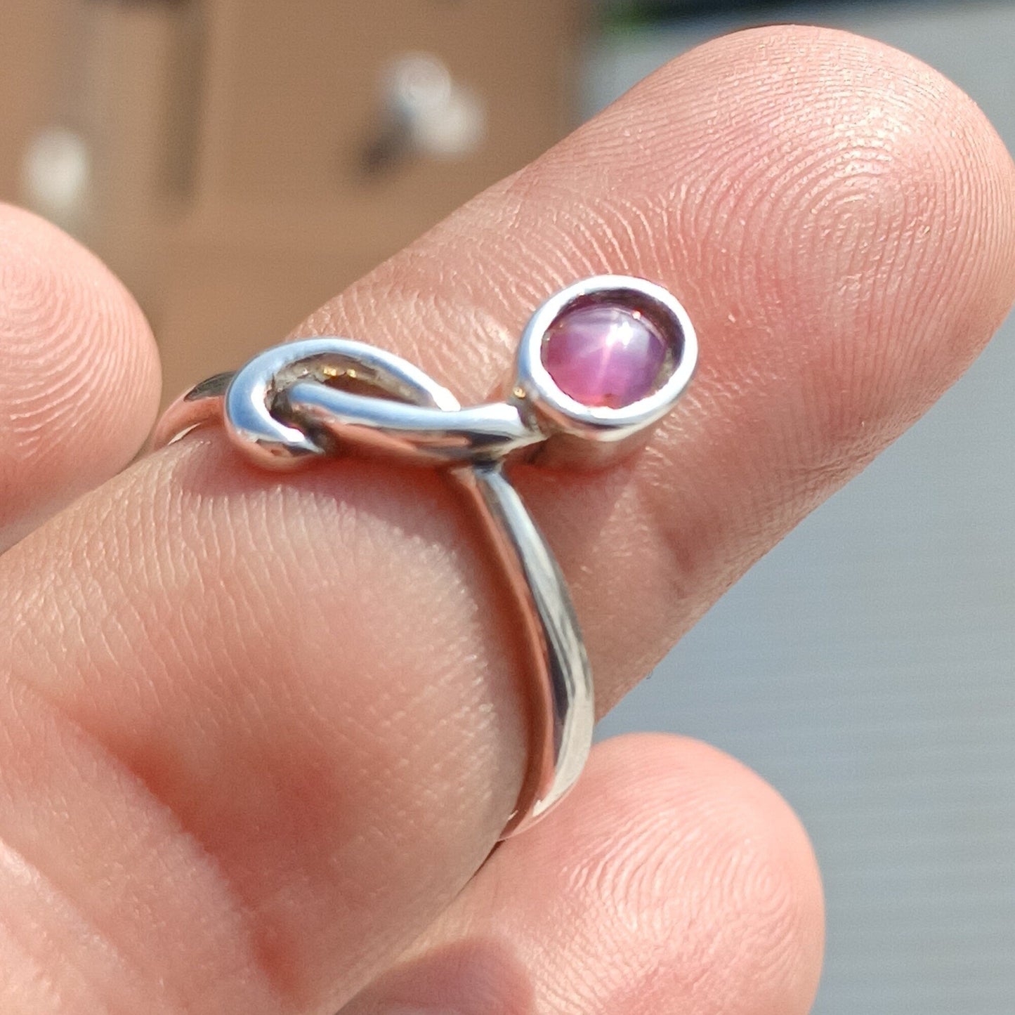 Purple Star Sapphire Ring