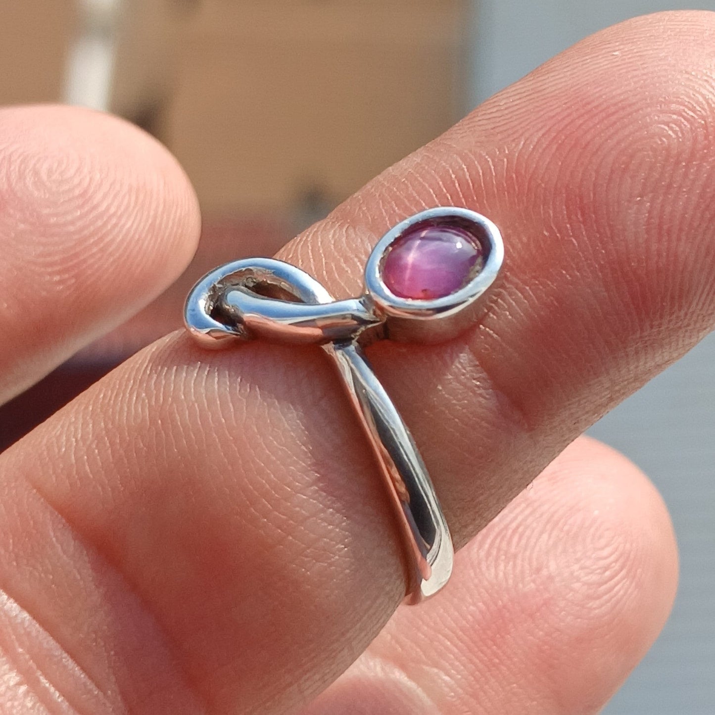 Purple Star Sapphire Ring