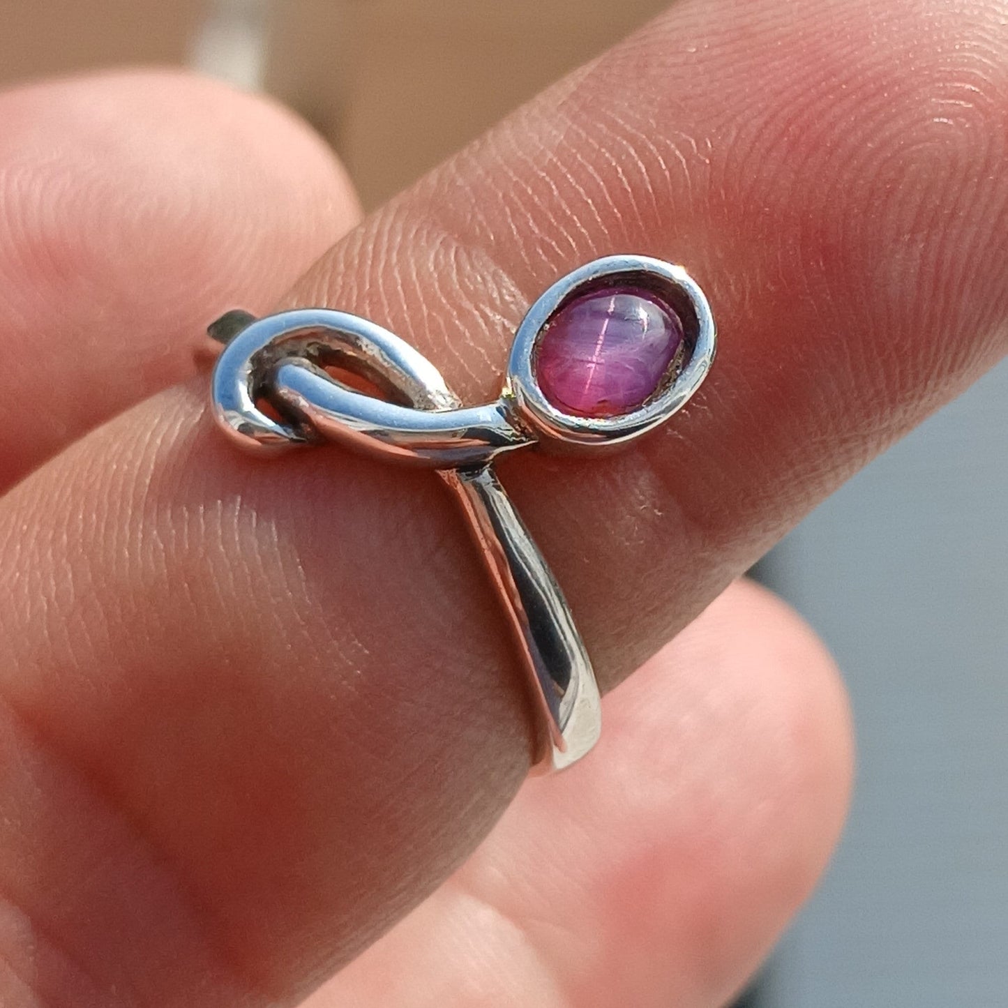 Purple Star Sapphire Ring