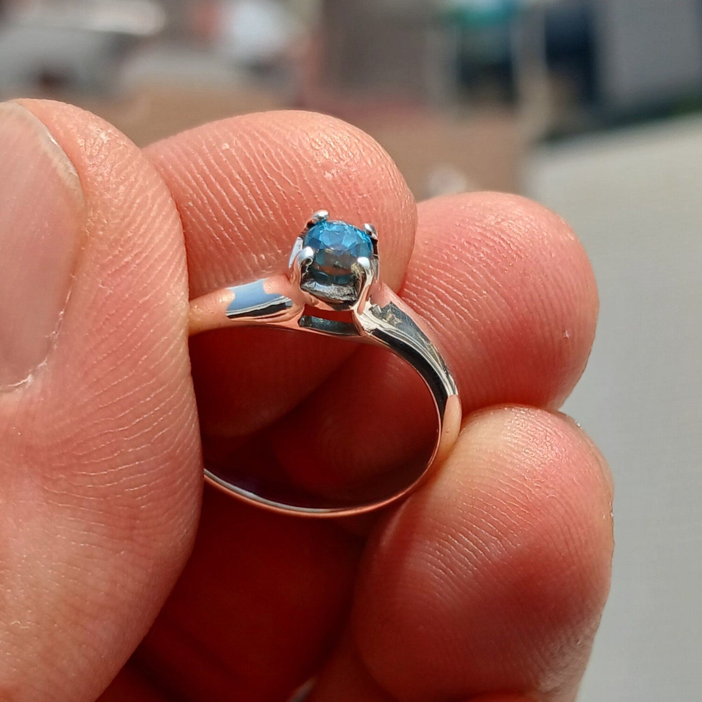 Sweet Blue Zircon Ring