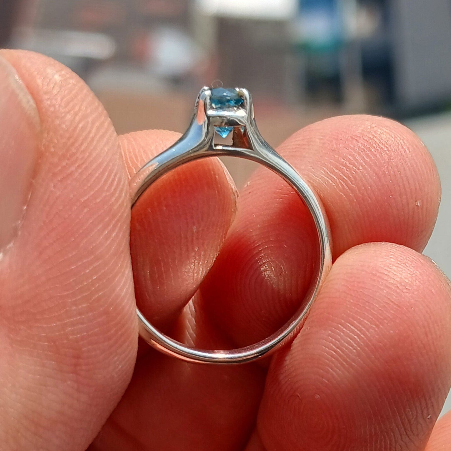 Sweet Blue Zircon Ring