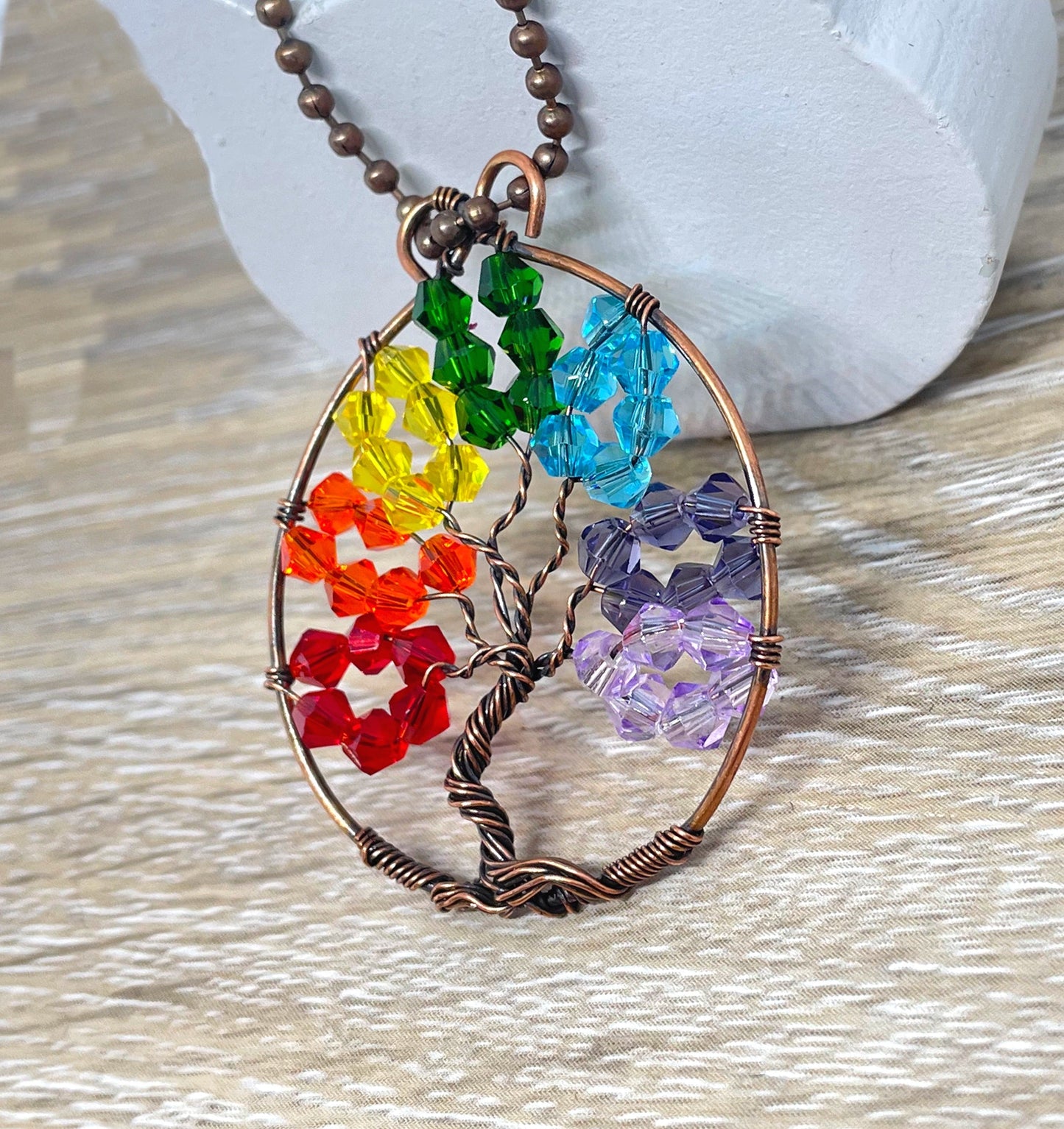 Tree of Life Pendant with Glass Crystals