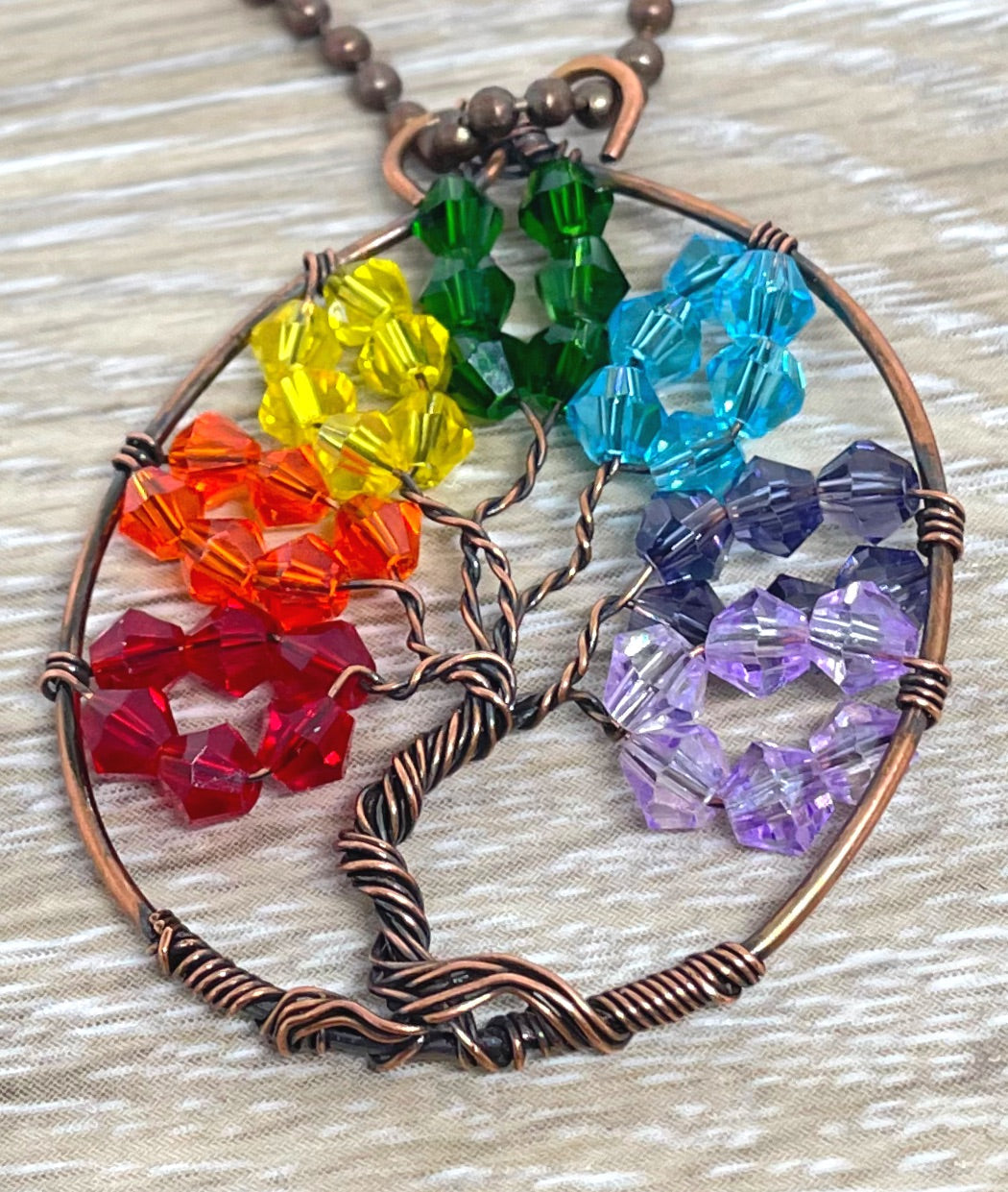 Tree of Life Pendant with Glass Crystals