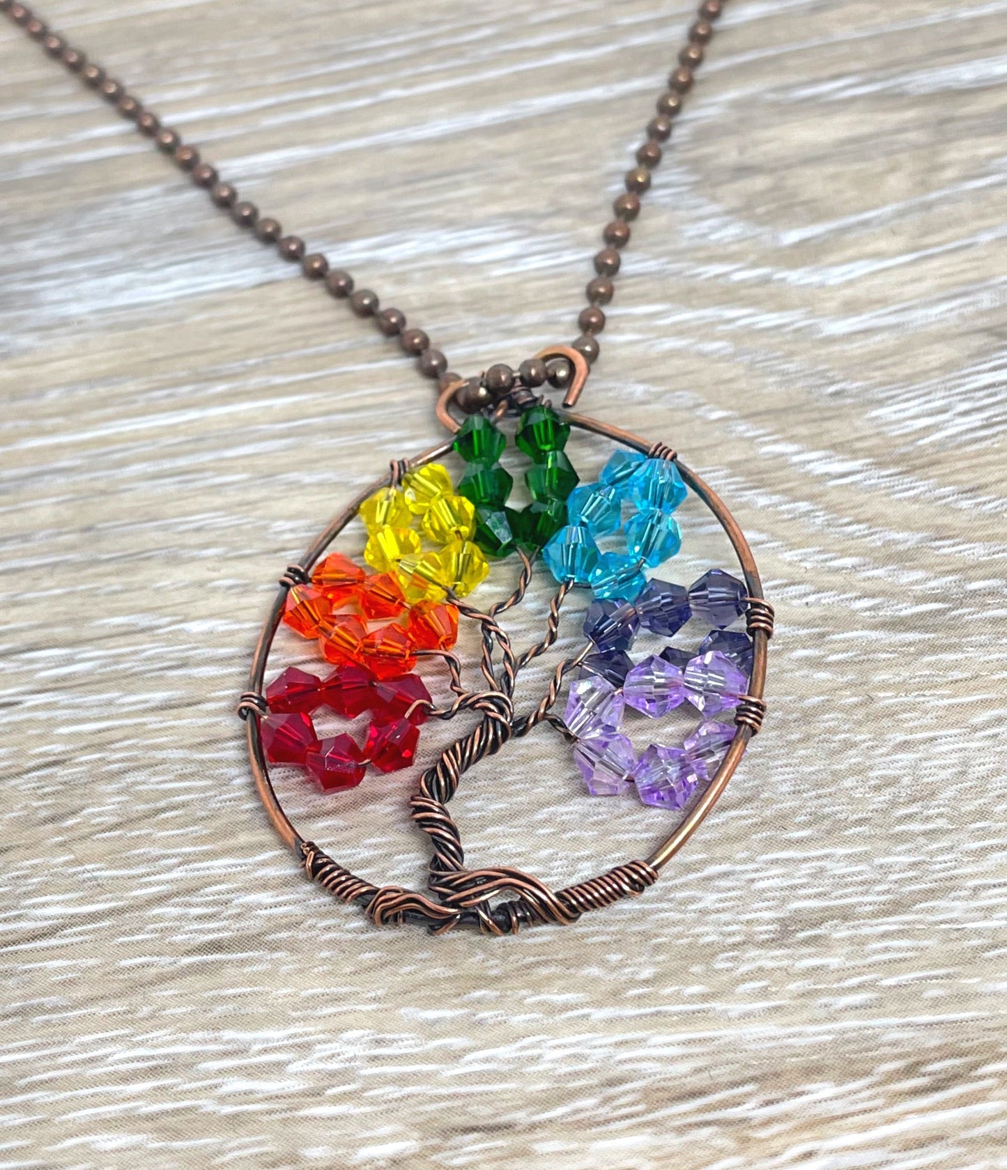 Tree of Life Pendant with Glass Crystals