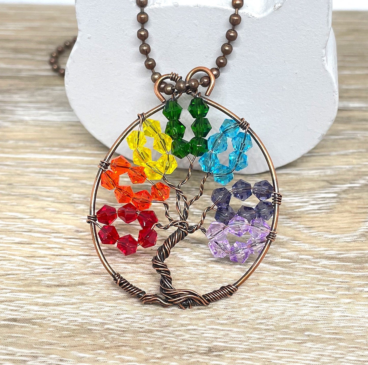 Tree of Life Pendant with Glass Crystals