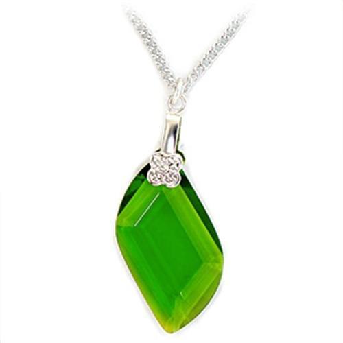 Chain Pendant with Synthetic Spinel in Peridot