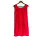 Red Vintage Boho Dress with Hand Embroidered Flowers