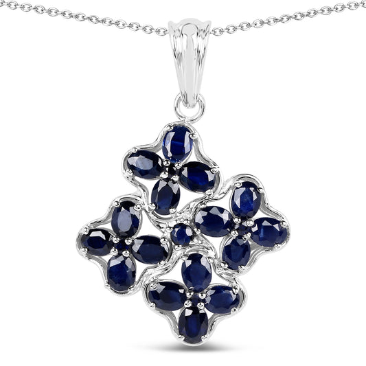 3.68 Carat Genuine Blue Sapphire Pendant