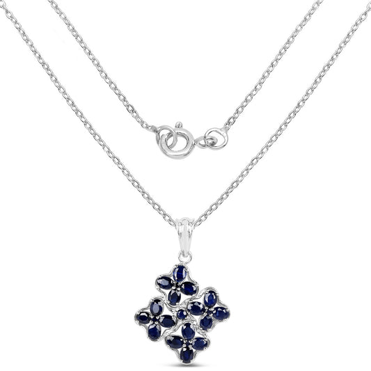 3.68 Carat Genuine Blue Sapphire Pendant