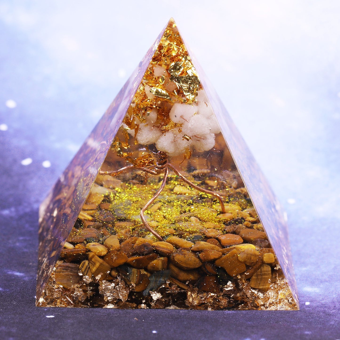 Tiger's Eye Orgonite Pyramid