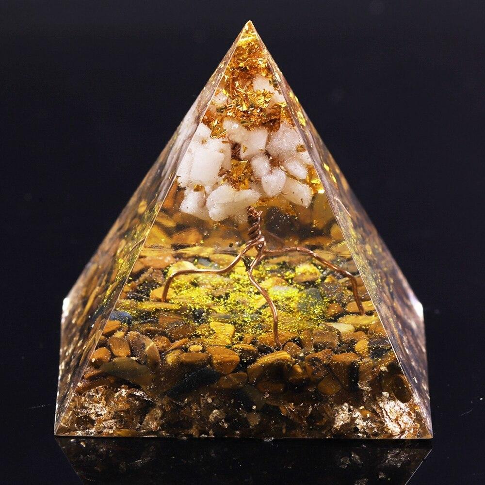 Tiger's Eye Orgonite Pyramid