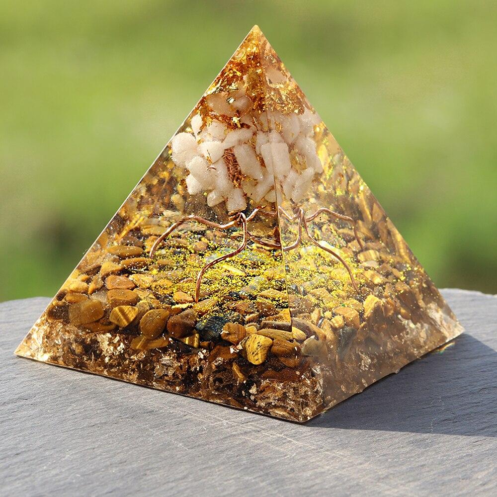 Tiger's Eye Orgonite Pyramid