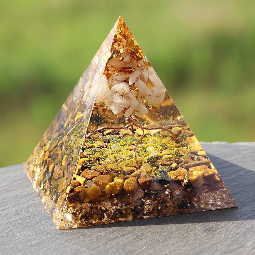 Tiger's Eye Orgonite Pyramid