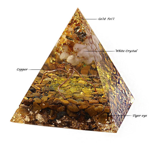 Tiger's Eye Orgonite Pyramid