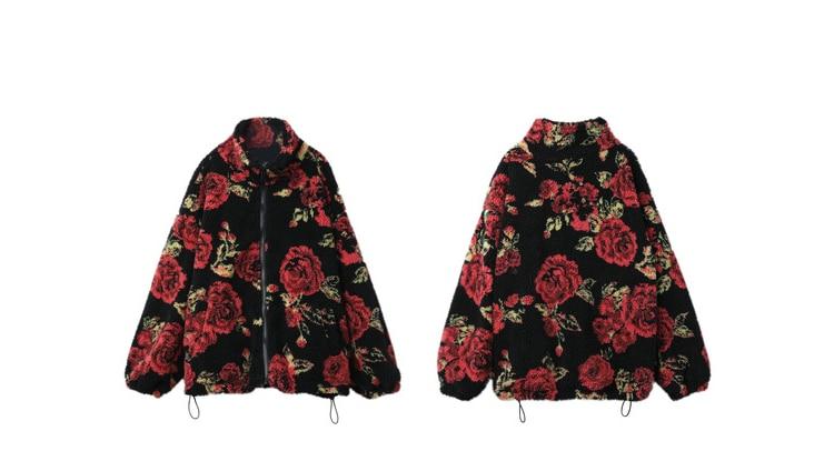 Rose Jacquard Oversize Jacket