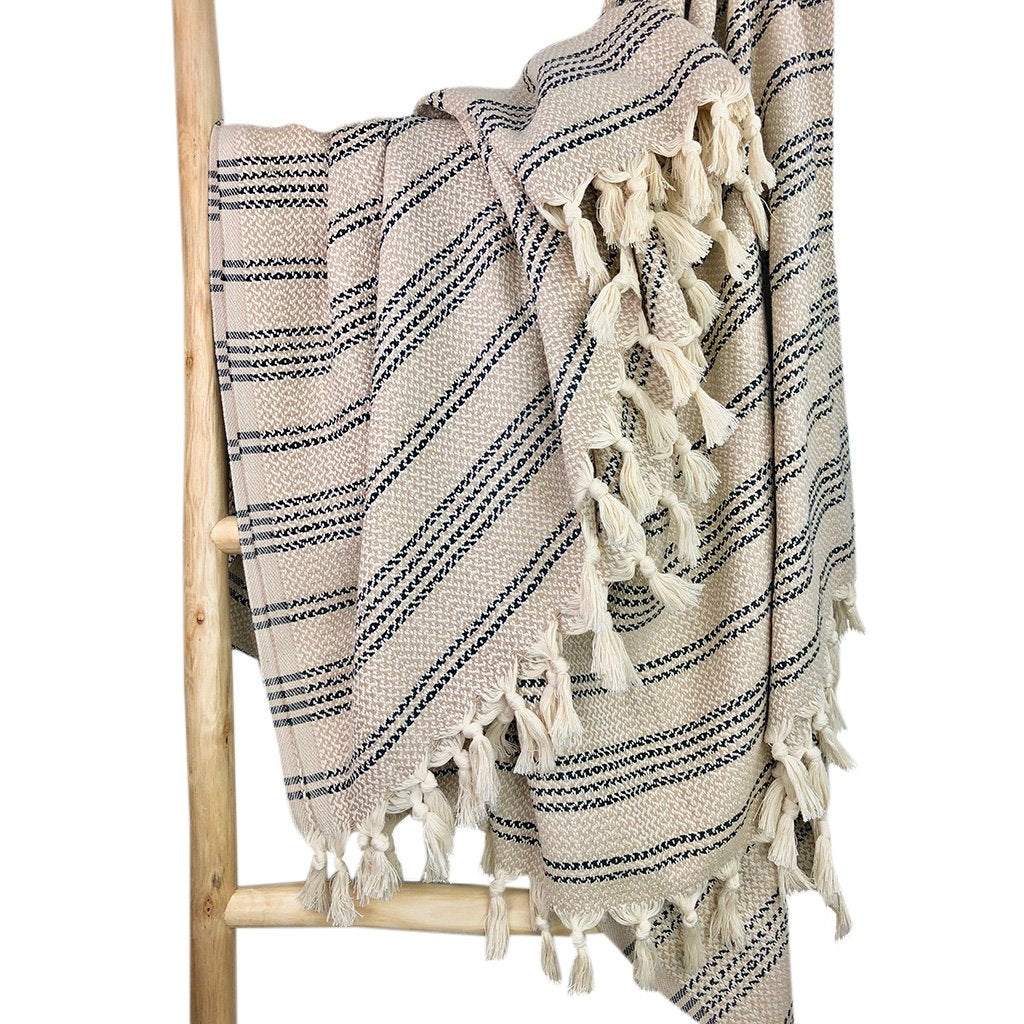 Woven Stripe Turkish Throw