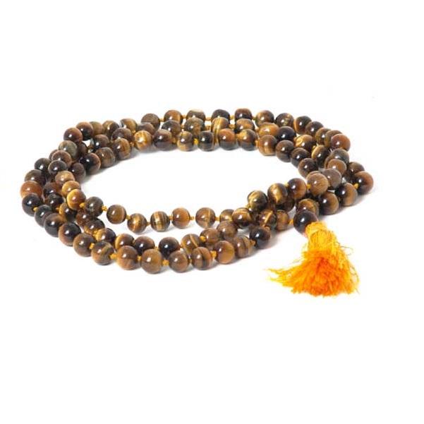 Tiger's Eye Prayer Mala Beads - 108 Prayer Beads